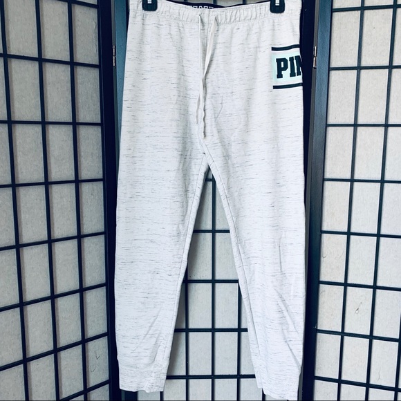 PINK Victoria's Secret Pants - Pink by VS gray lounge pants size logo sz M